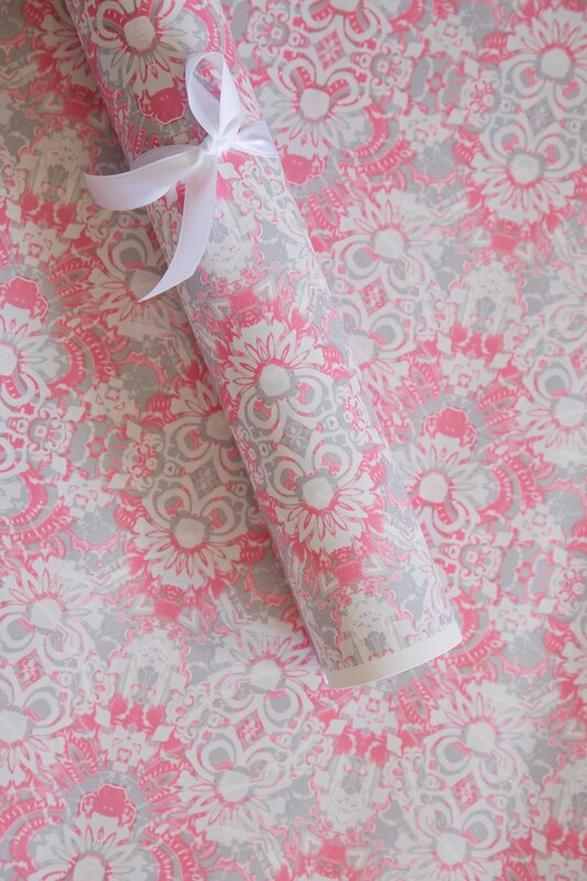 Wrapping Paper Roll ~ Carmen, Hot Pink Gift Wrapping Paper, 30" wide, by the Yard [Gift Wrap, Birthday, All Occasion]